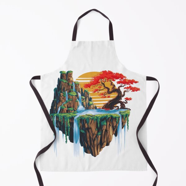 Item preview, Floating Island Waterfall Tree Illustration designed and sold by GabeMountainArt.