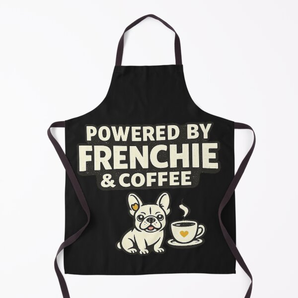 Item preview, Powered by Frenchie & Coffee ⭐ Funny French Bulldog Coffee Gift designed and sold by UrbanPrintVibes.