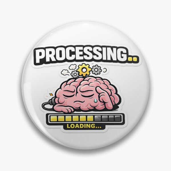 Item preview, Processing Funny Brain Sticker designed and sold by WestonStudio.