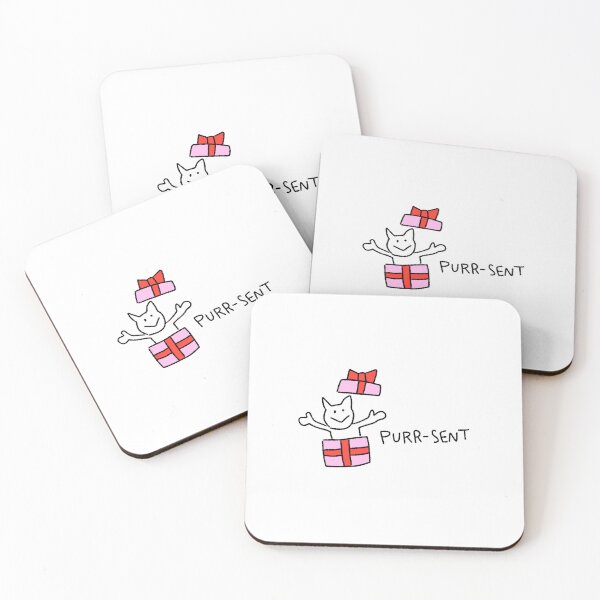 Item preview, Purr-sent Cat Sticker | Cute Gift Cat Illustration | Funny Kawaii Cat Art designed and sold by lazydayz16.
