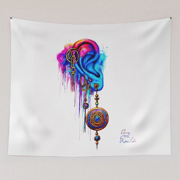 Item preview, Ornament of Listening, 21 x 29 cm, colored pens on paper, 2026 designed and sold by oanaunciuleanu.