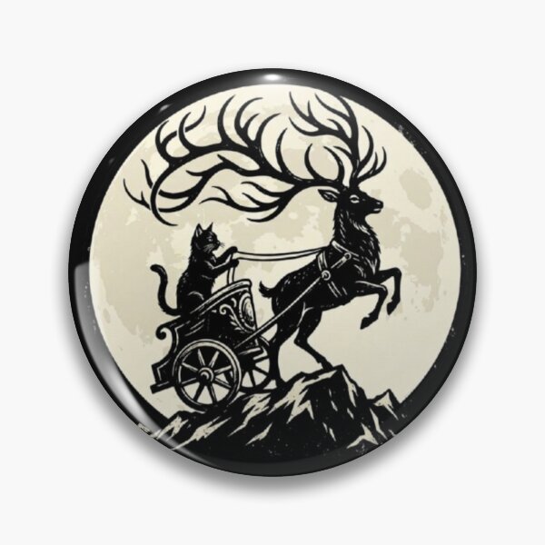 Item preview, Moonlit Chariot – Cat and Stag Fantasy designed and sold by Dogandesighn.