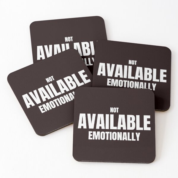 Item preview, Not Available Emotionally – Funny Sarcastic Quote designed and sold by ArtPer-design.