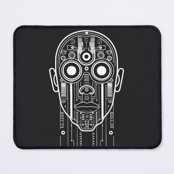 Item preview, Android Schematic Robot Blueprint Tech Art designed and sold by QuantumQGear.