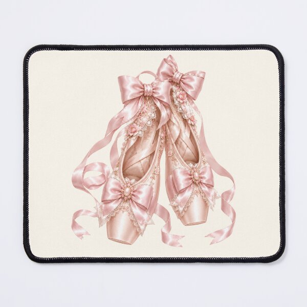 Item preview, Pink Coquette Ballet Pointe Shoes | Romantic Balletcore Bow Aesthetic Illustration designed and sold by looplandger.