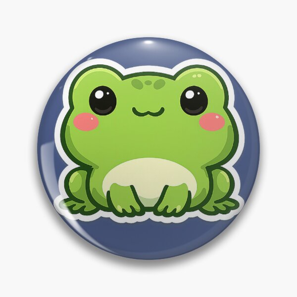 Item preview, Cute Kawaii Frog Sticker | Adorable Green Frog Cartoon | Frog Lover Gift designed and sold by Moss & Moon Studio.