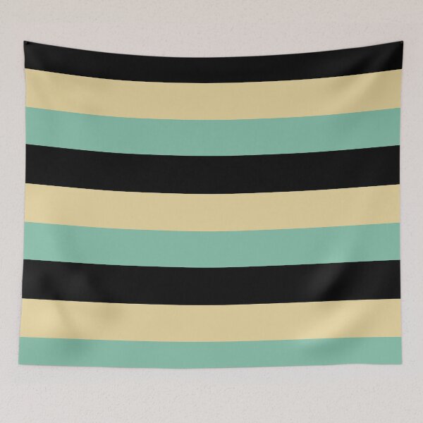Item preview, Large stripes in black, light green and beige designed and sold by StefanStudioArt.