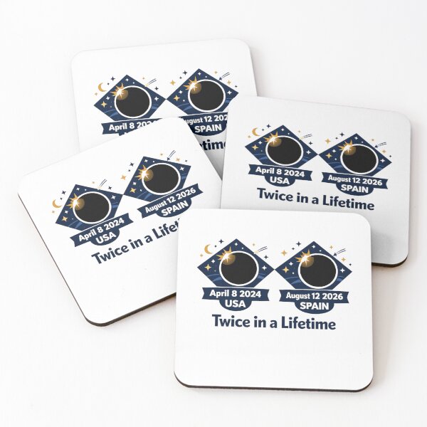 Item preview, Twice in a Lifetime Solar Eclipse 2024 2026 USA Spain — Eclipse Chaser Gift Shirt designed and sold by Print Loft.