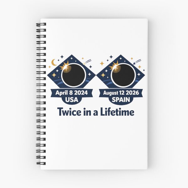 Item preview, Twice in a Lifetime Solar Eclipse 2024 2026 USA Spain — Eclipse Chaser Gift Shirt designed and sold by Print Loft.