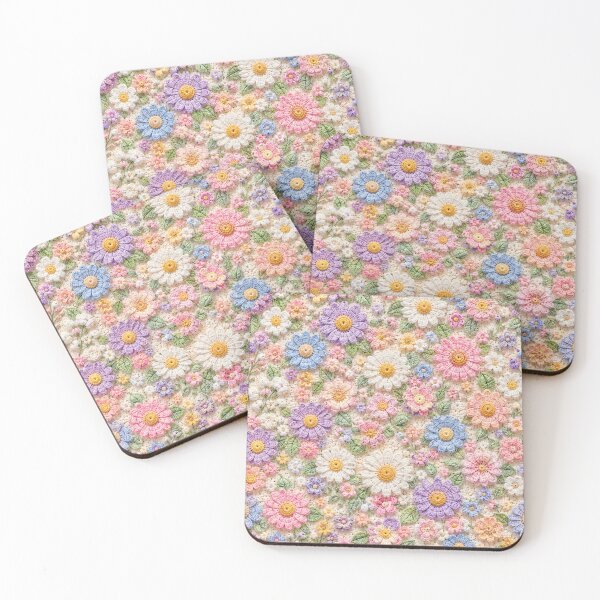 Item preview, Pastel Crochet Daisy Field Patterns  designed and sold by Aramdesing.