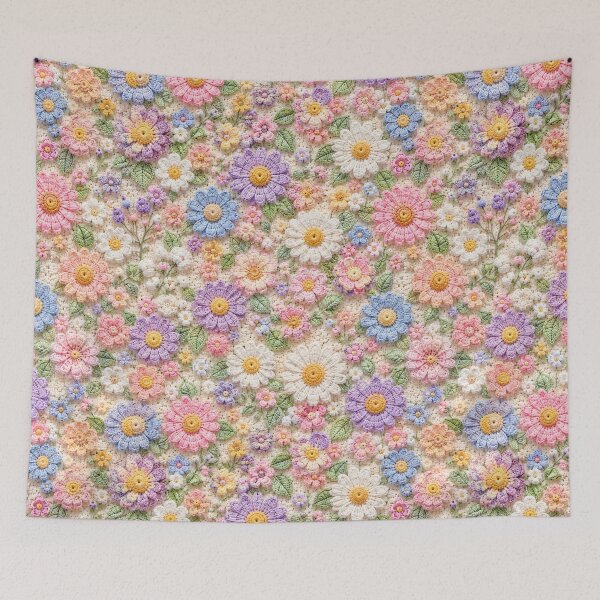 Item preview, Pastel Crochet Daisy Field Patterns  designed and sold by Aramdesing.