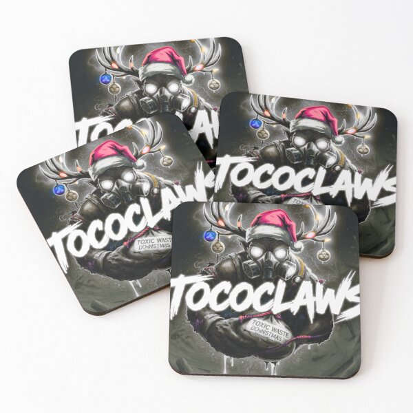 Item preview, TOCOCLAWS Toxic Christmas: Apocalyptic Gas Mask Santa Throw Blanket designed and sold by TOCOCLAWS.