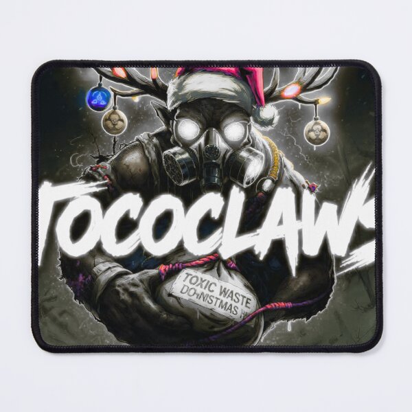 Item preview, TOCOCLAWS Toxic Christmas: Apocalyptic Gas Mask Santa Throw Blanket designed and sold by TOCOCLAWS.