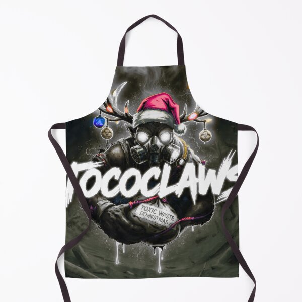 Item preview, TOCOCLAWS Toxic Christmas: Apocalyptic Gas Mask Santa Throw Blanket designed and sold by TOCOCLAWS.