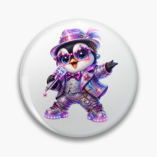 Item preview, Disco Diva Penguin Sticker designed and sold by Rasha-flow.
