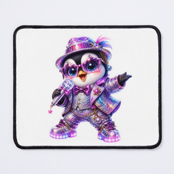 Item preview, Disco Diva Penguin Sticker designed and sold by Rasha-flow.