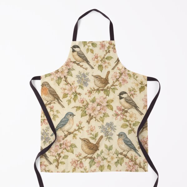Item preview, Vintage Botanical Birds Pattern designed and sold by Owcomm.