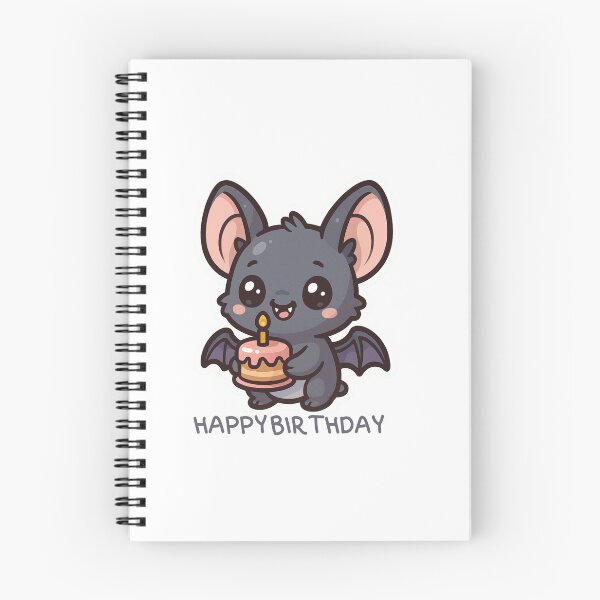 Aperçu de l'œuvre Autocollant chauve-souris mignon pour anniversaire - Anniversaire kawaii et effrayant créée et vendue par Rasha-flow.
