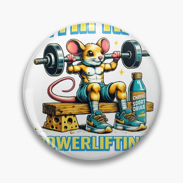 Item preview, Funny Gym Rat Powerlifting Bodybuilding Mouse designed and sold by Digistore1221.