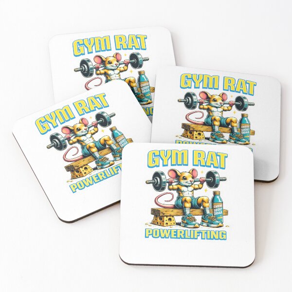Item preview, Funny Gym Rat Powerlifting Bodybuilding Mouse designed and sold by Digistore1221.