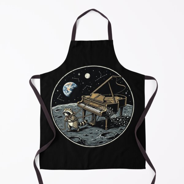 Item preview, Lunar Harmony – Raccoon and Piano designed and sold by Dogandesighn.