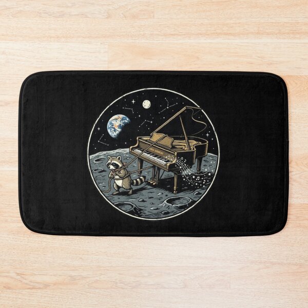 Item preview, Lunar Harmony – Raccoon and Piano designed and sold by Dogandesighn.