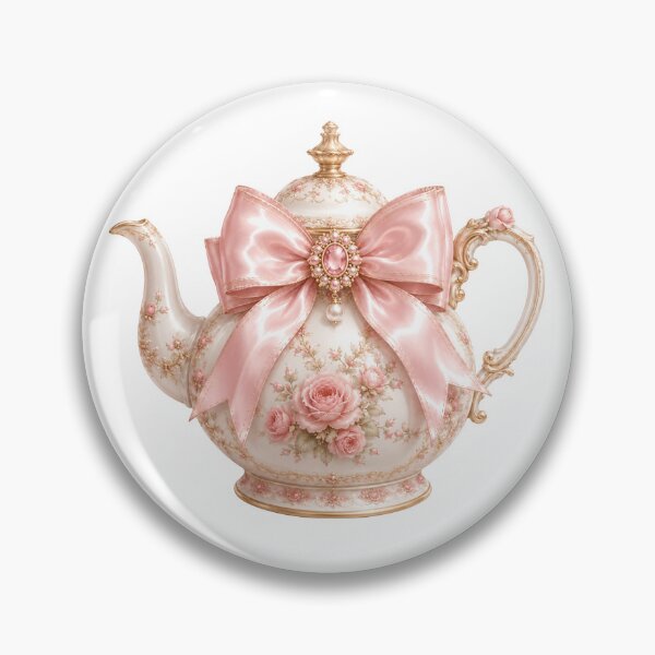 Item preview, Coquette Floral Teapot | Vintage Rose Tea Party Aesthetic Illustration designed and sold by looplandger.