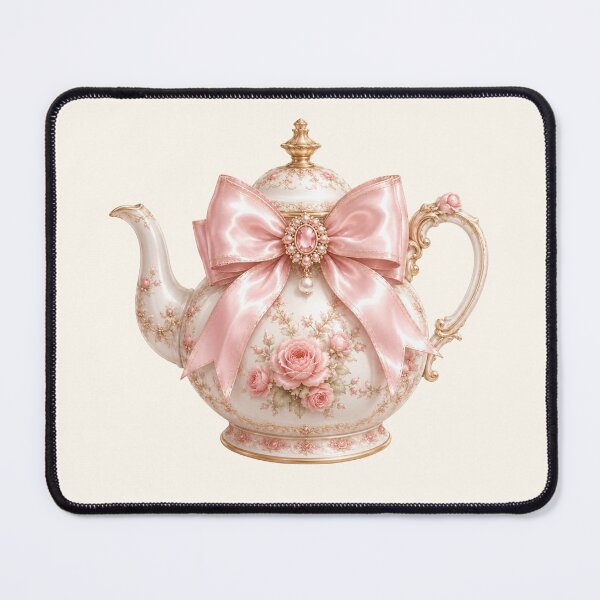 Item preview, Coquette Floral Teapot | Vintage Rose Tea Party Aesthetic Illustration designed and sold by looplandger.