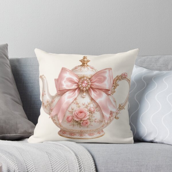 Item preview, Coquette Floral Teapot | Vintage Rose Tea Party Aesthetic Illustration designed and sold by looplandger.