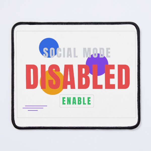 Item preview, Social Mode Disabled – Modern Tech Popup Window Typography Design designed and sold by HeartAndArtShop.