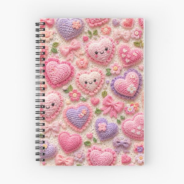 Item preview, Kawaii Crochet Hearts Pattern  designed and sold by Aramdesing.