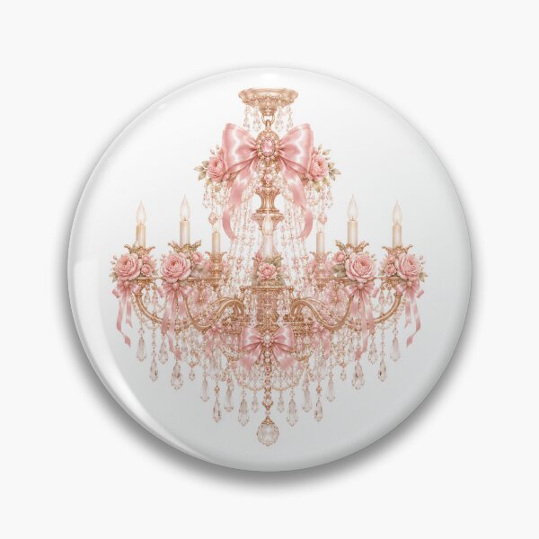 Item preview, Coquette Crystal Chandelier | Pink Rose Bow Luxury Victorian Aesthetic designed and sold by looplandger.