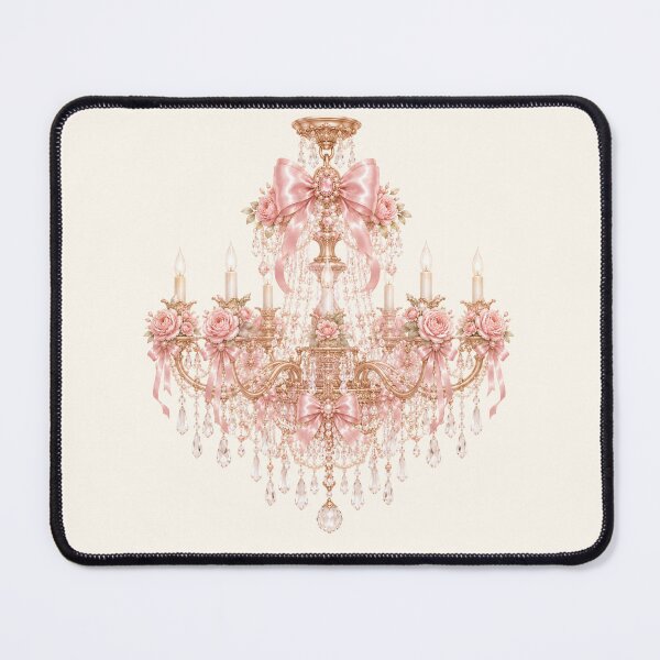 Item preview, Coquette Crystal Chandelier | Pink Rose Bow Luxury Victorian Aesthetic designed and sold by looplandger.