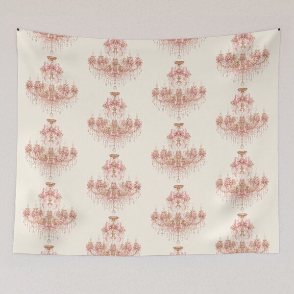 Item preview, Coquette Crystal Chandelier | Pink Rose Bow Luxury Victorian Aesthetic designed and sold by looplandger.