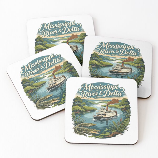 Item preview, Mississippi River & Delta – Steamboat Wildlife Art designed and sold by VladisWorld.