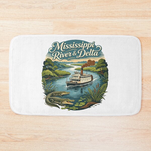 Item preview, Mississippi River & Delta – Steamboat Wildlife Art designed and sold by VladisWorld.