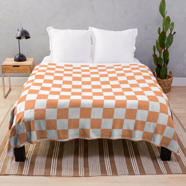 Item preview, Terracotta Checkered Phone Case Gift for Bridesmaid | Minimalist Orange Checkerboard Journal Gift for Students | Cute Clay Color Checkers Tote Bag Gift for Teacher | Classic Peach Checker Blanket designed and sold by VivaFy.