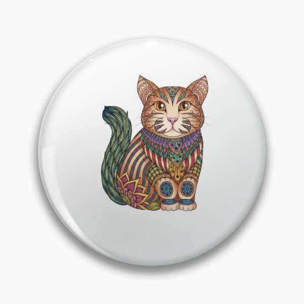 Item preview, ​Mystical Boho Cat - Spiritual Mandala Pet Art designed and sold by Rasha-flow.