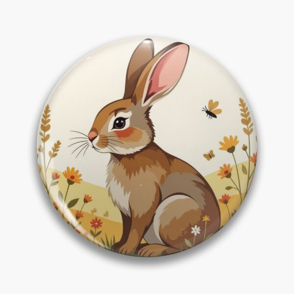 Item preview, IMP Nature Lover Bunny Badge – Infinite Meadows Emblem designed and sold by Black Infinite Worlds.