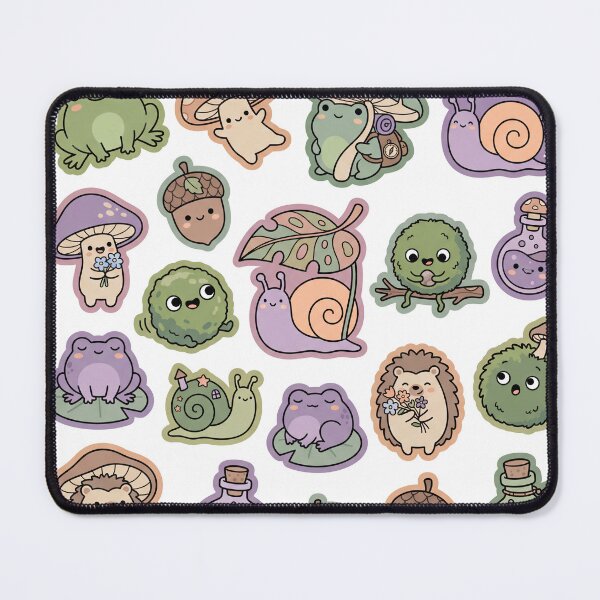 Item preview, Kawaii Cottagecore Frog and Forest Friends Sticker Sheet designed and sold by VineVibe16Studio.