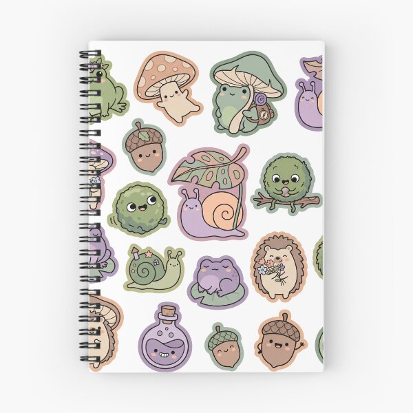Item preview, Kawaii Cottagecore Frog and Forest Friends Sticker Sheet designed and sold by VineVibe16Studio.
