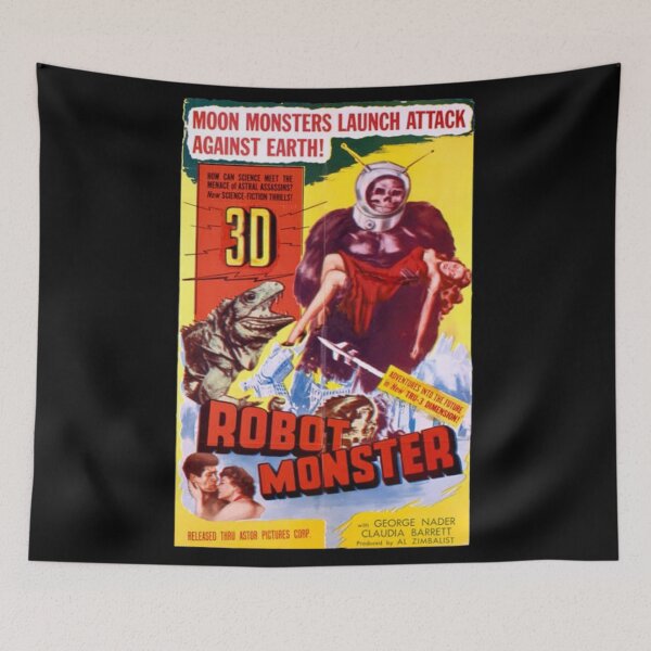 Item preview, Robot Monster Retro Sci-Fi Poster designed and sold by dragonmotor7.