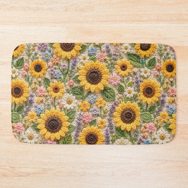 Item preview, Crochet Sunflower Meadow Pattern  designed and sold by Aramdesing.