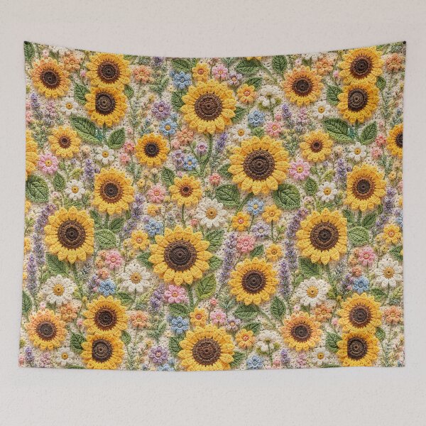 Item preview, Crochet Sunflower Meadow Pattern  designed and sold by Aramdesing.