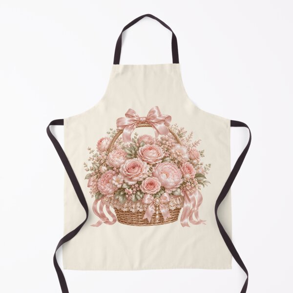 Item preview, Blush Pink Rose Basket | Coquette Floral Arrangement Illustration designed and sold by looplandger.
