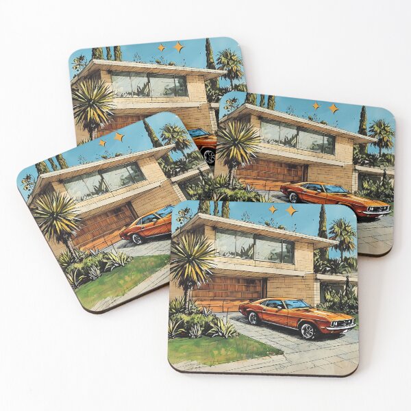 Item preview, The 70s - Retro Mid Century Modern Muscle Car Art designed and sold by Modern Nest Art.