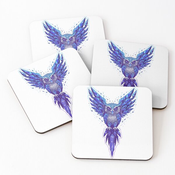 Item preview, Mystic Crystal Owl Fantasy Sticker designed and sold by inkfusionhub99.