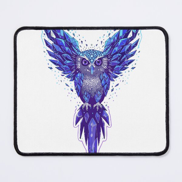 Item preview, Mystic Crystal Owl Fantasy Sticker designed and sold by inkfusionhub99.