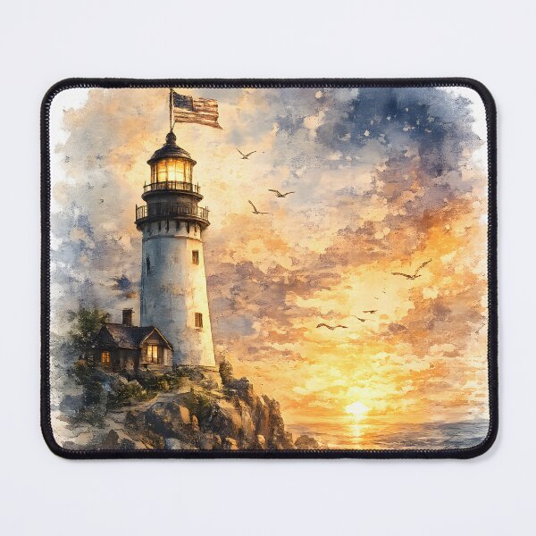 Item preview, Liberty Lighthouse Coastal Pride designed and sold by PatiImagination.