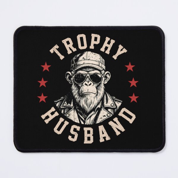 Item preview, Trophy Husband Funny Monkey Biker Sarcastic Art designed and sold by VGAfanatic.